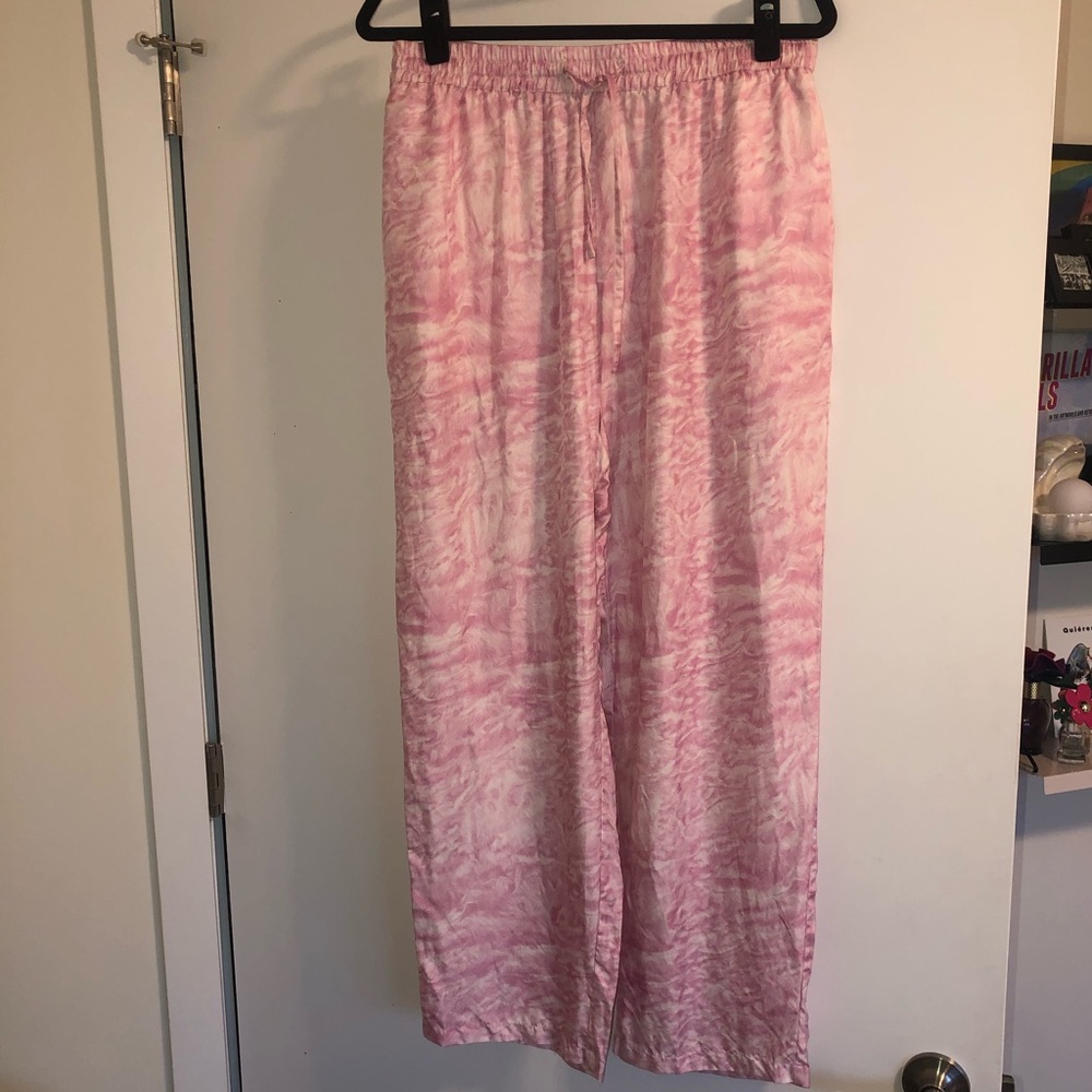 Opening Ceremony Pink Silk Drawstring Pants